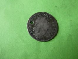 Frankreich 1674, Silbermünze 19 mm