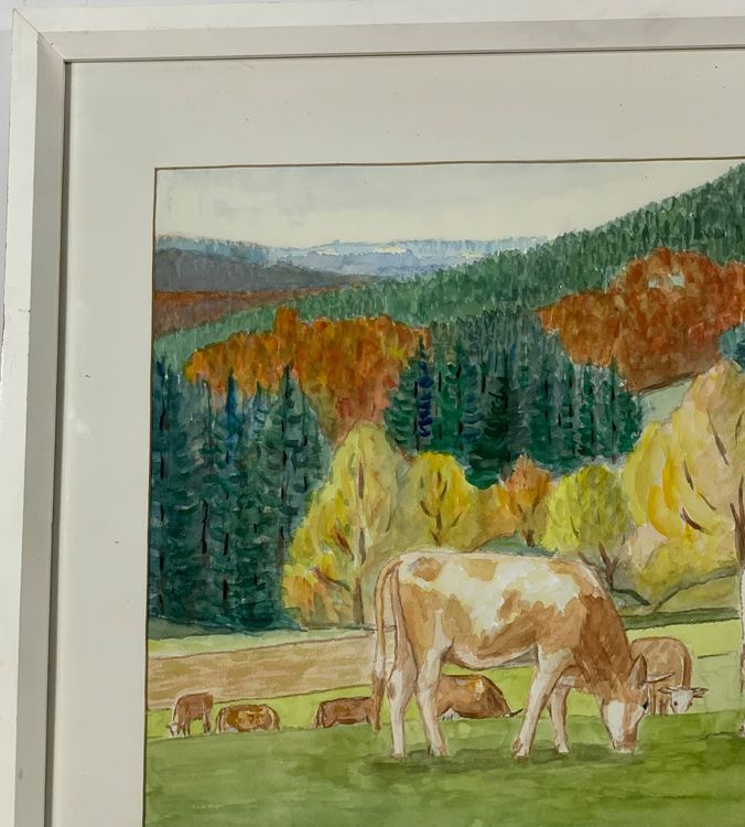 Aquarell Highland Kühe Ringbuch 3,8cm - 3-Ring Ordner Für Schule & Büro