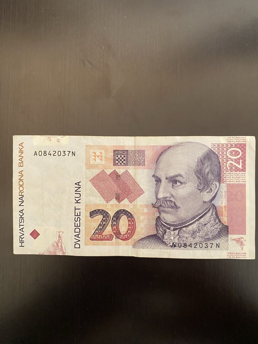 Banconote: Croatie, Billet de Banque 20 Kuna – Usato da Corsier-sur-Vevey venduto da Ginoarturo