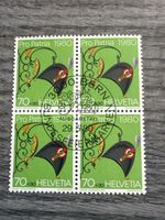 Pro Patria 1980, 70+30 Helvetia Briefmarken, Viererblock