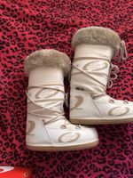 Vitage Moon Boots Grösse 35-38 Creme/Braun mit Fell