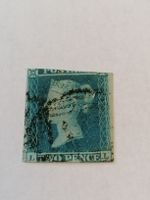 Two pence blue 1841 Platte 3 