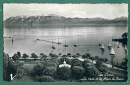 Ouchy, La Rade e les Alpes de Savoie, 1953, gelaufen