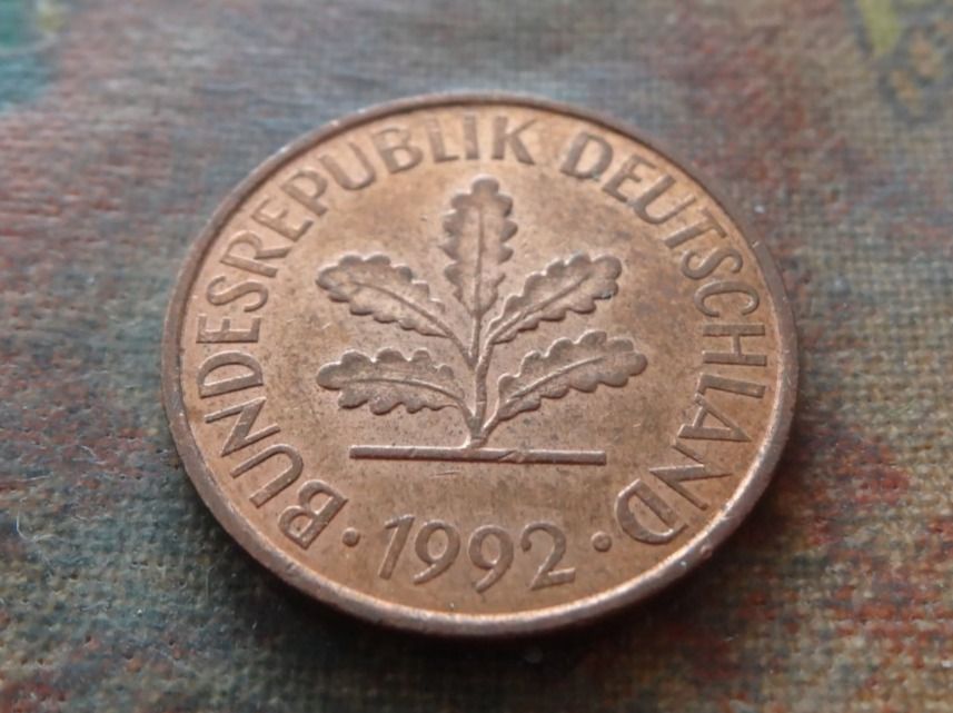 Tutti le monete: DEUTSCHLAND 2 Pfennig 1992 – Usato da Romanel-sur-Lausanne venduto da Swift13