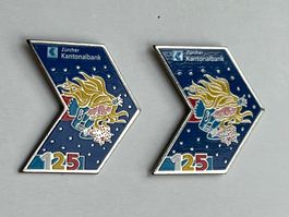 Neu.2 Pins "125 Jahre ZKB (Februar 1995)
