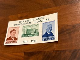 Island Briefmarken 1911-1961 Universität Jubiläum