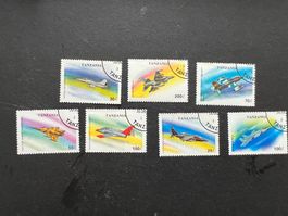 Tanzania 1993 Military Aircraft set of 7 gest. (E198)