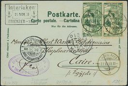 BE Interlaken - Schiffspost - Brienzersee - nach Cairo ET