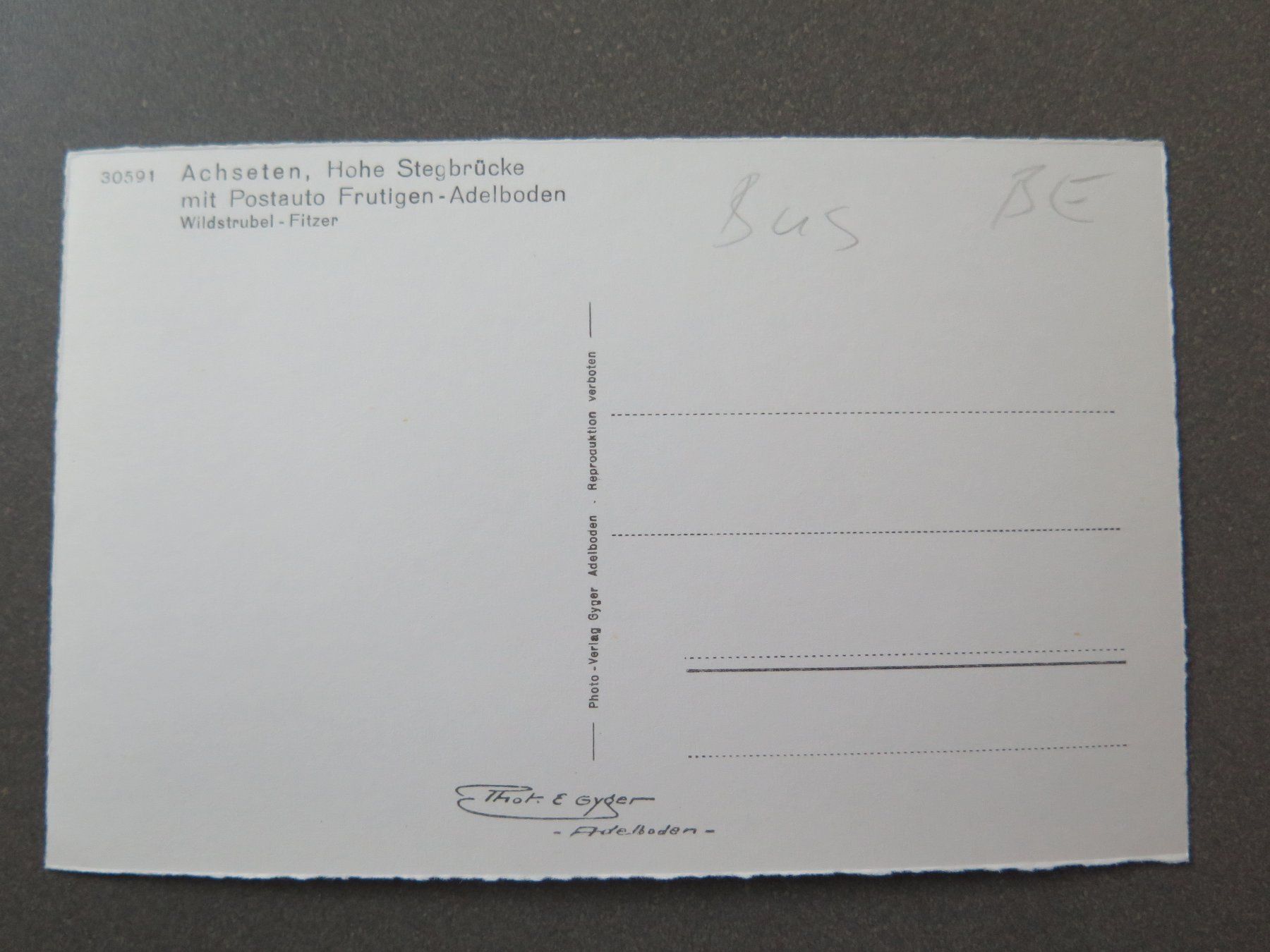 Cartes postales: ACHSETEN - POSTAUTO FRUTIGEN-ADELBODEN – D'occasion à Wittenbach par lipasal 2