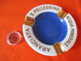 S. Pellegrno Porzellan Aschenbecher