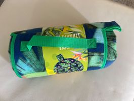 Decke Picknickdecke Ø 148cm Sommer Decke für draussen neu...