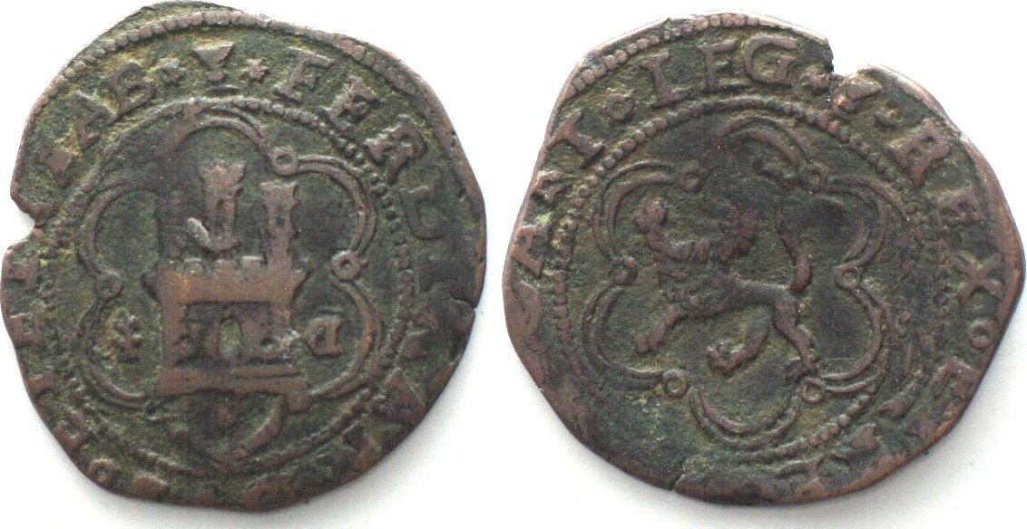 Tutti le monete: SPANIEN 4 Maravedis FERDINAND & ISABEL Cuenca unter FELIPE – Usato da Riehen venduto da sesambestcoins2004