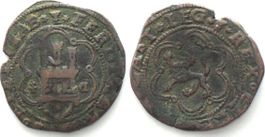 SPANIEN 4 Maravedis FERDINAND & ISABEL Cuenca unter FELIPE