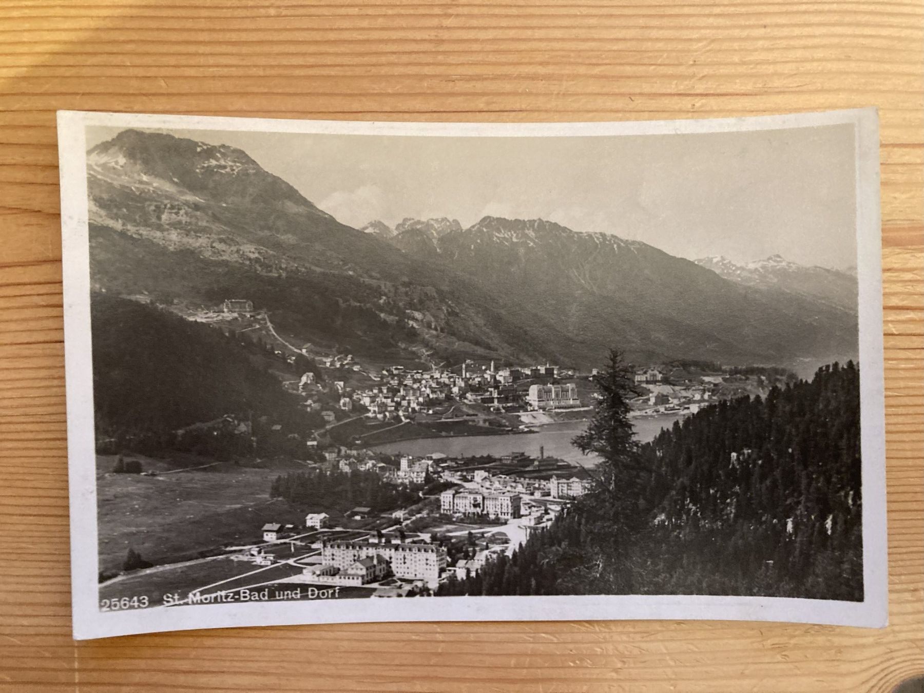 Cartoline postali: St. Moritz-Bad und Dorf - AK 1933 – Usato da Oberuzwil venduto da Henri09