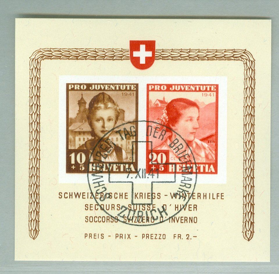 Tutti i francobolli: 1941 Schweiz Pro Juventute – Usato da Zürich venduto da yago-rot