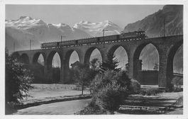Lotschberg bahn frutigen Brücke Eisenbahn Zug