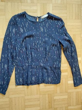 Bluse Tunika Samsoe Samsoe S Viskose dunkelblau