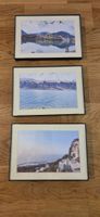 Cadre noir avec 3 photos paysage 13x18 cm