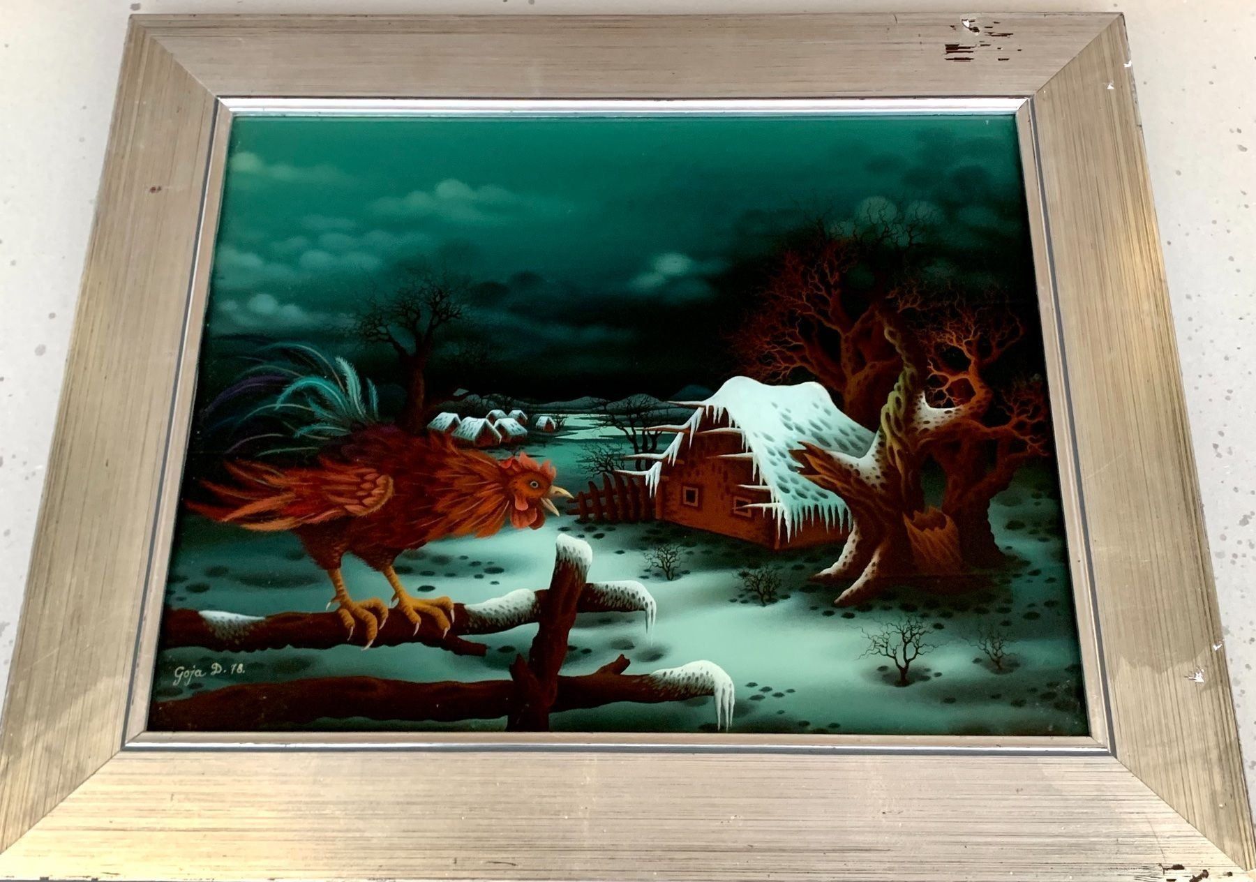 Tableaux: Darko Goja grosse Hinterglasmalerei Signiert – D'occasion à Müllheim Dorf par Othmar73