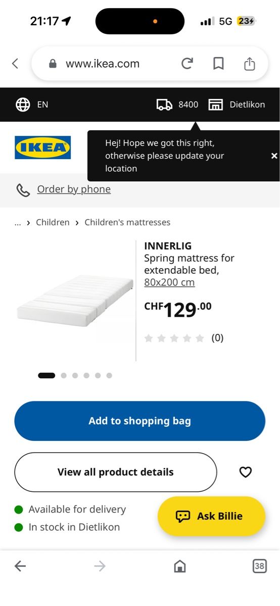 Ikea Betten: GRATIS: IKEA SUNDVIK Kinderbett inkl. INNERLIG Matratze – Gebraucht aus Winterthur von mel_56mf 2