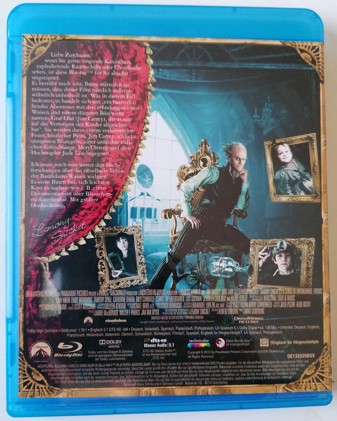 Tutti i DVDs: Lemony Snicket's - Blu-ray - Jim Carrey – Usato da Oberurnen venduto da mackrokodile 1