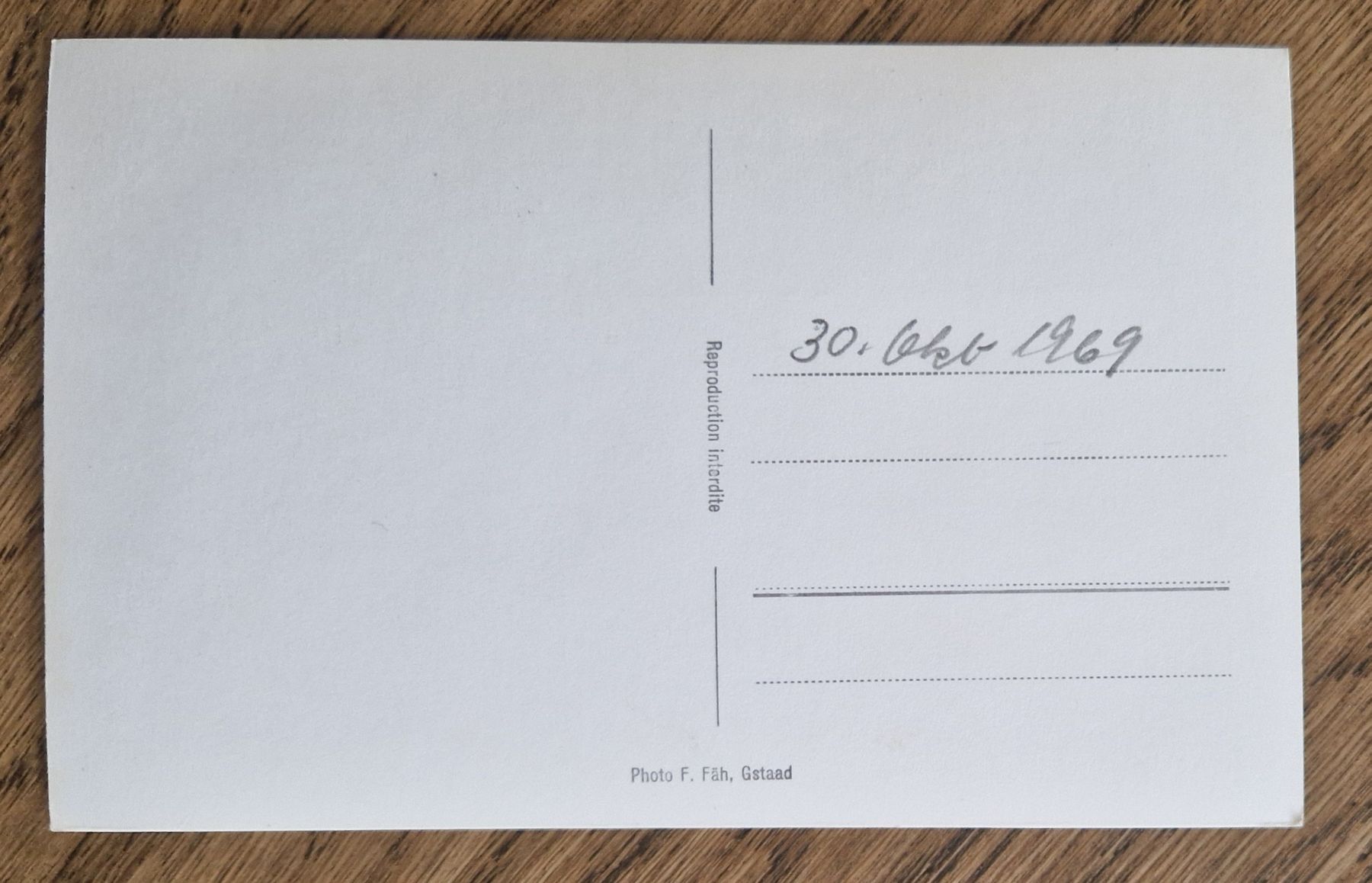 Cartoline postali: Lauenen 1969 – Usato da Ebikon venduto da Donar50 1