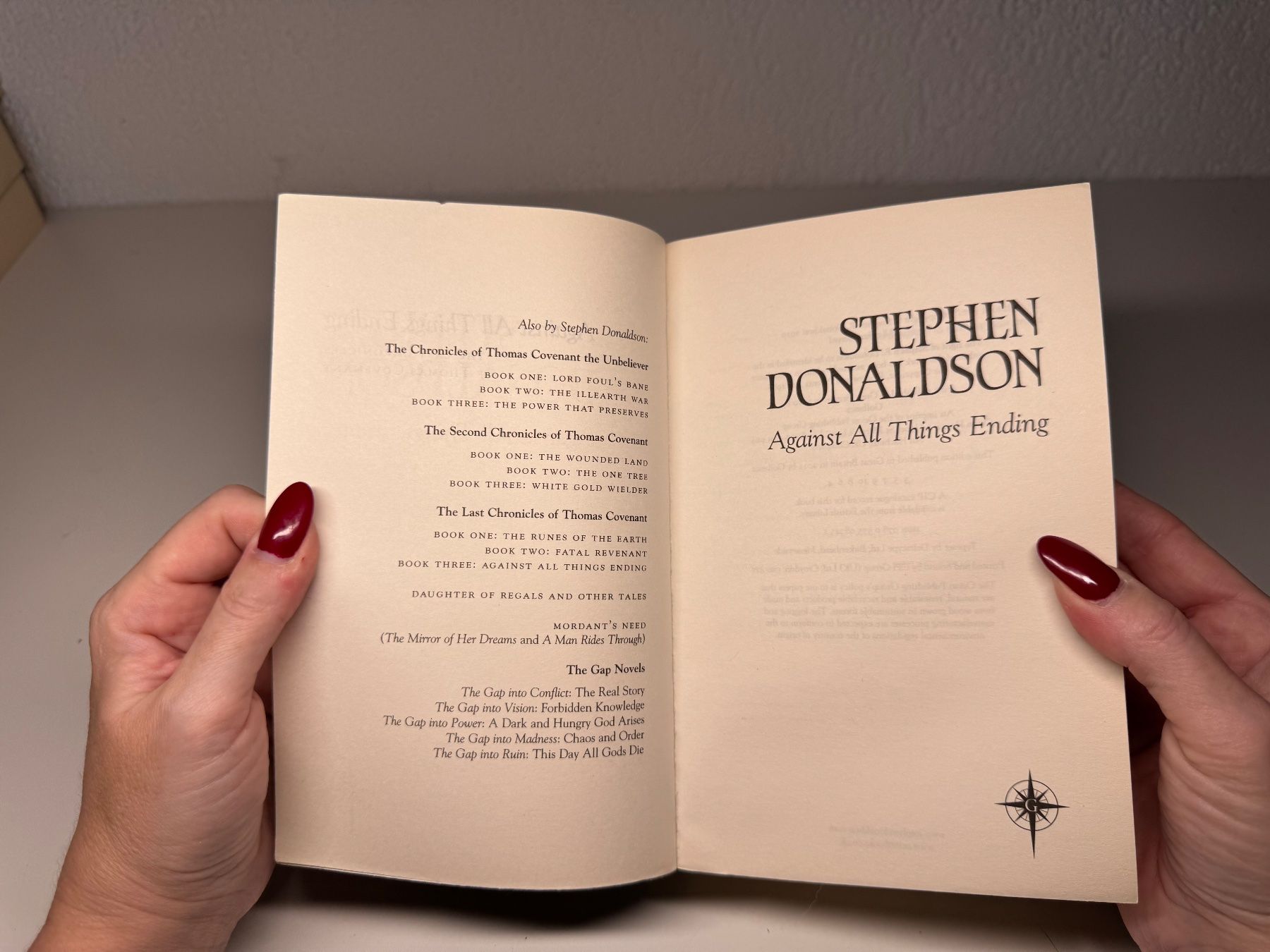 Libri: NOVEL: Stephen Donaldson, Against All Things Ending – Usato da Grosswangen venduto da English_books 2