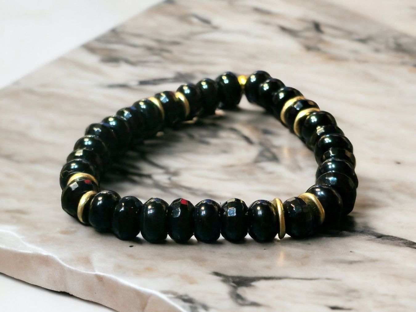 Bracciali & Braccialetti: Armband Onyx und Bronze – Nuovo e nell'imballaggio originale da Aarau venduto da Schmuckhoehle_MD