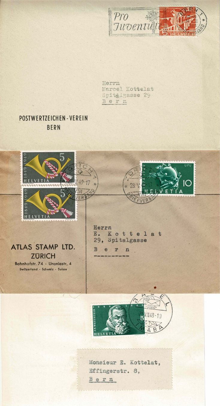Buste & buste per spedizione: 29 Kottelat-Briefe – Usato da Zürich venduto da Bierino 3