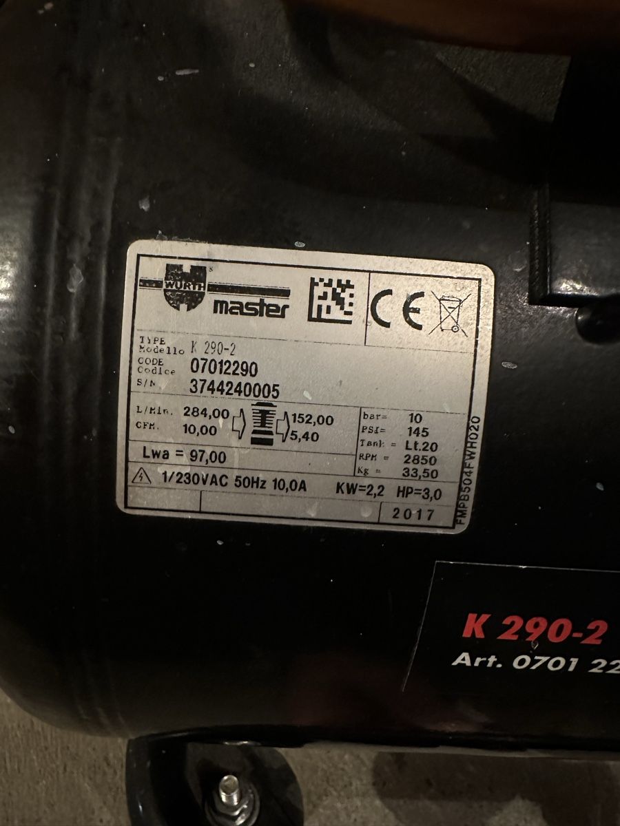 Würth Kompressoren: Würth K 290-2 Kompressor – Gebraucht aus St. Gallen von 987JDBA 5