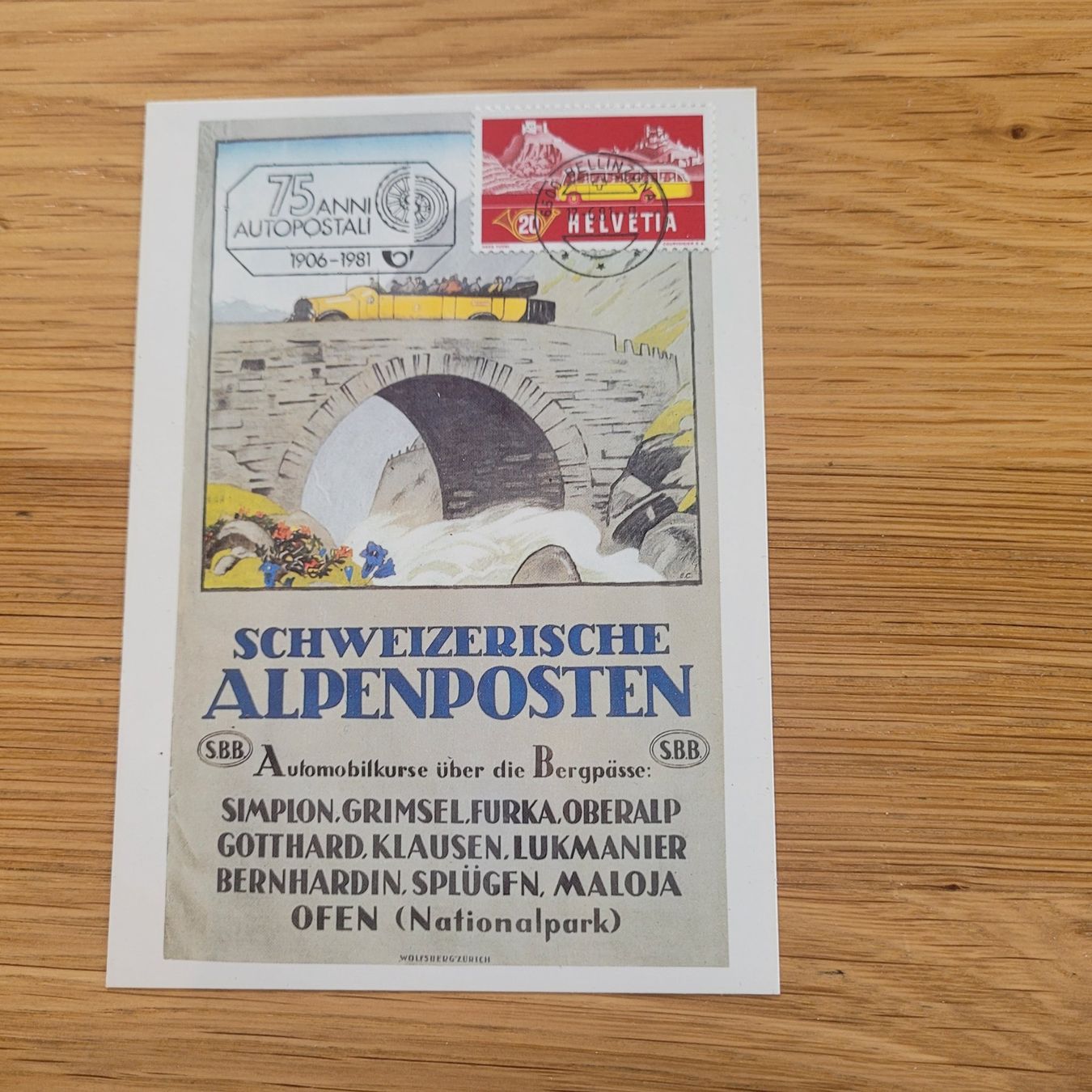 Tutti i francobolli: Maximumkarte Bellinzona 1981 – Usato da Biel/Bienne venduto da Destockweb
