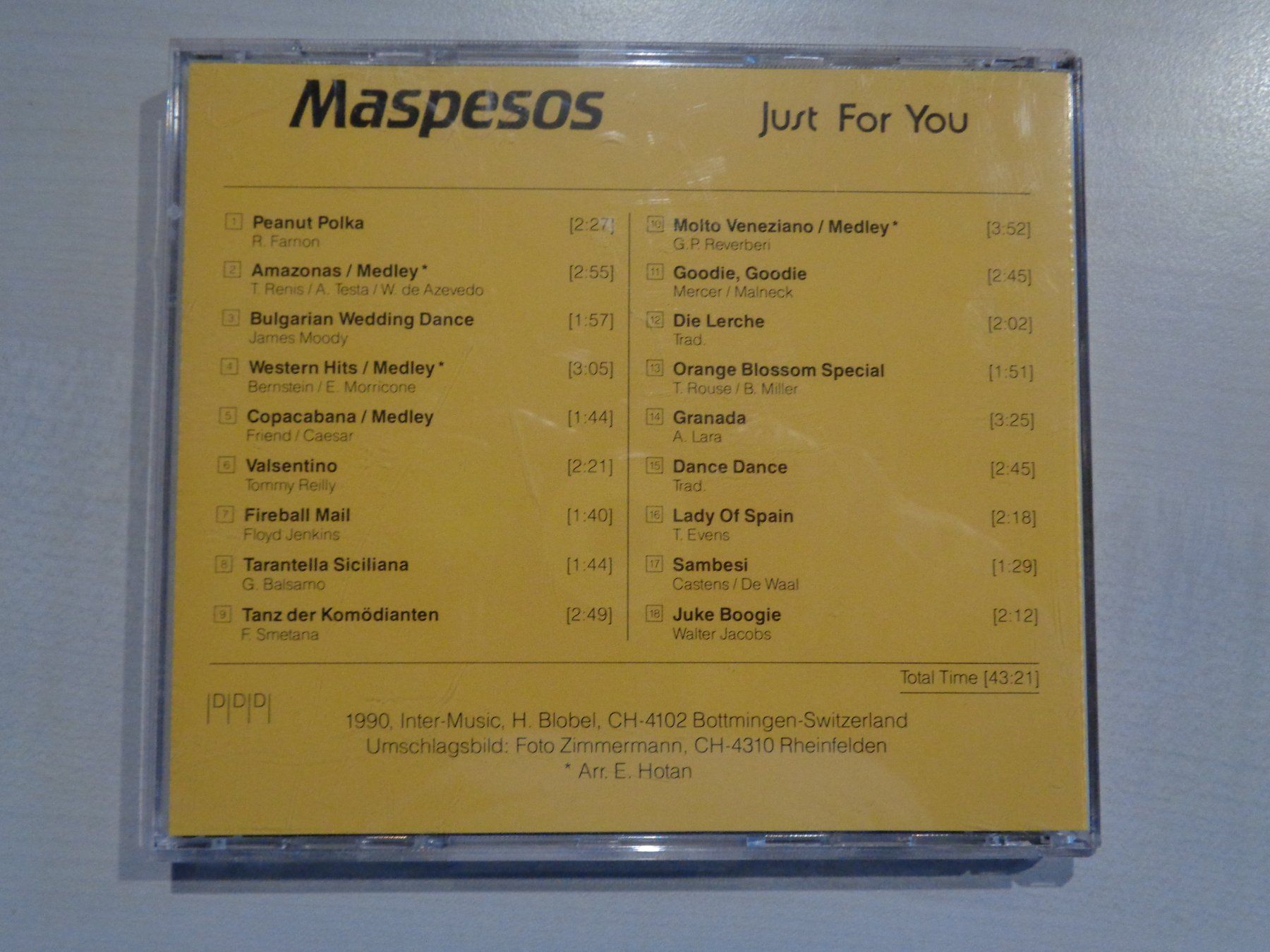 CD: CD Maspesos / Just for you – Usato da Birsfelden venduto da Albatros55 2