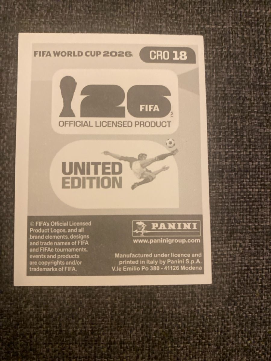 Panini Carte collezionabili: PANINI CRO 18 FIFA World Cup 2026 – Nuovo (secondo la descrizione) da Baden venduto da Dunkelheit 1