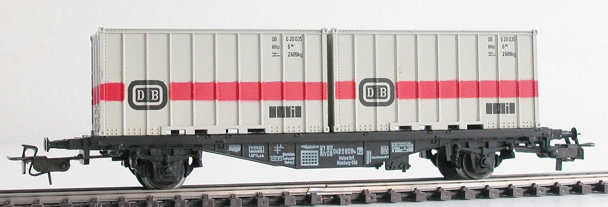 Märklin Modelleisenbahnen: Märklin Containerwagen der DB Spur H0 – Gebraucht aus Oberwil BL von Klang