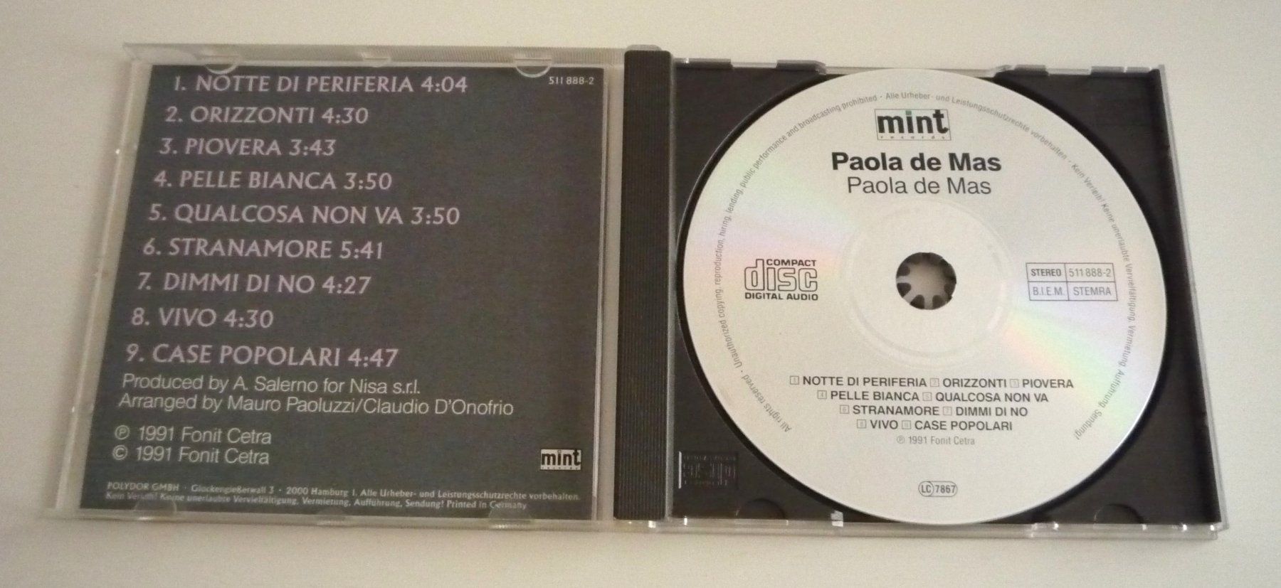 CD: Paola De Mas (CD) – Usato da Aarau venduto da Aaran 1