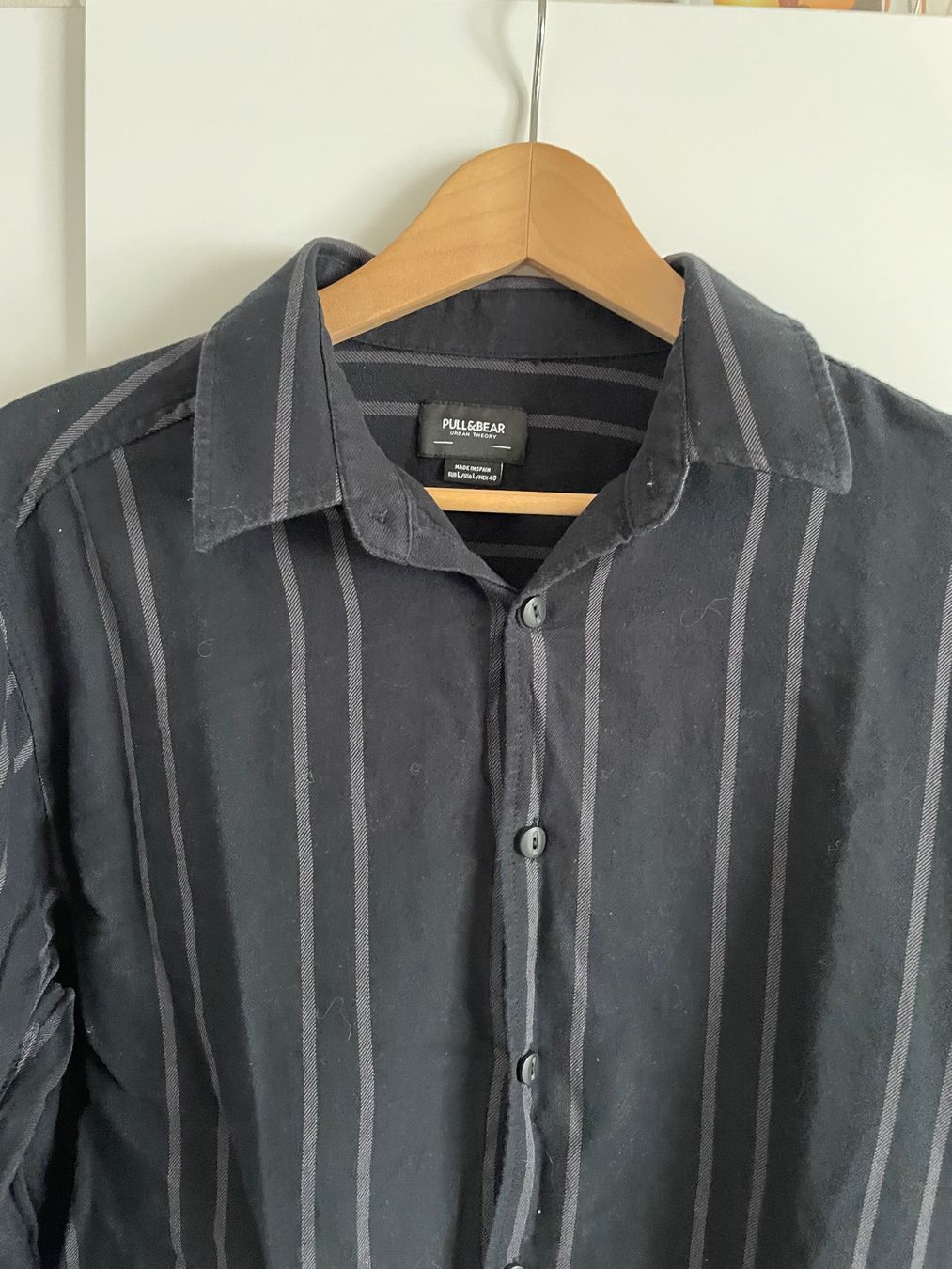 Pull&Bear Camicie: Chemise Pull&Bear noire à rayures taille M élégant – Nuovo (secondo la descrizione) da Pully venduto da kaba07 1