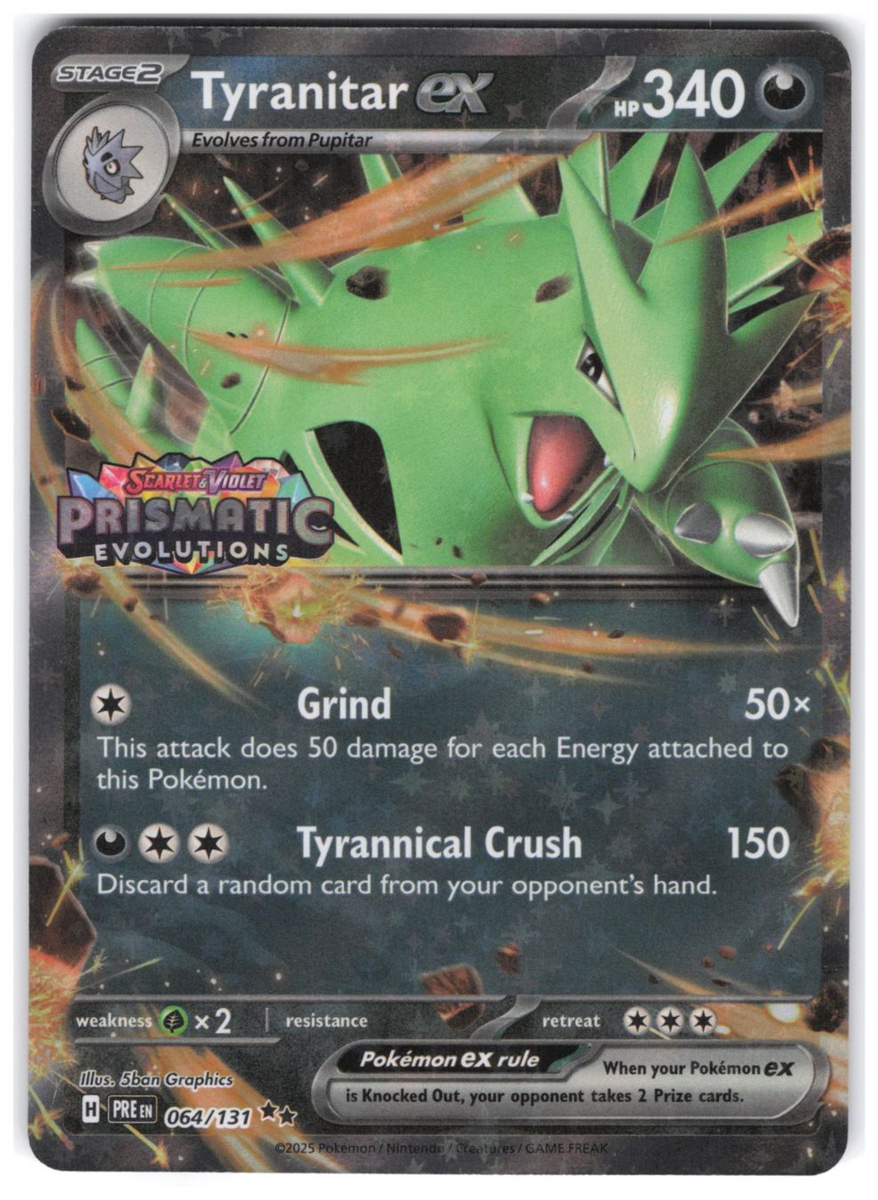 Pokémon Carte collezionabili: STAMPED Tyranitar EX / Prismatic Evolution / PRE 064 – Nuovo (secondo la descrizione) da Arni AG venduto da PokemonCardsStore