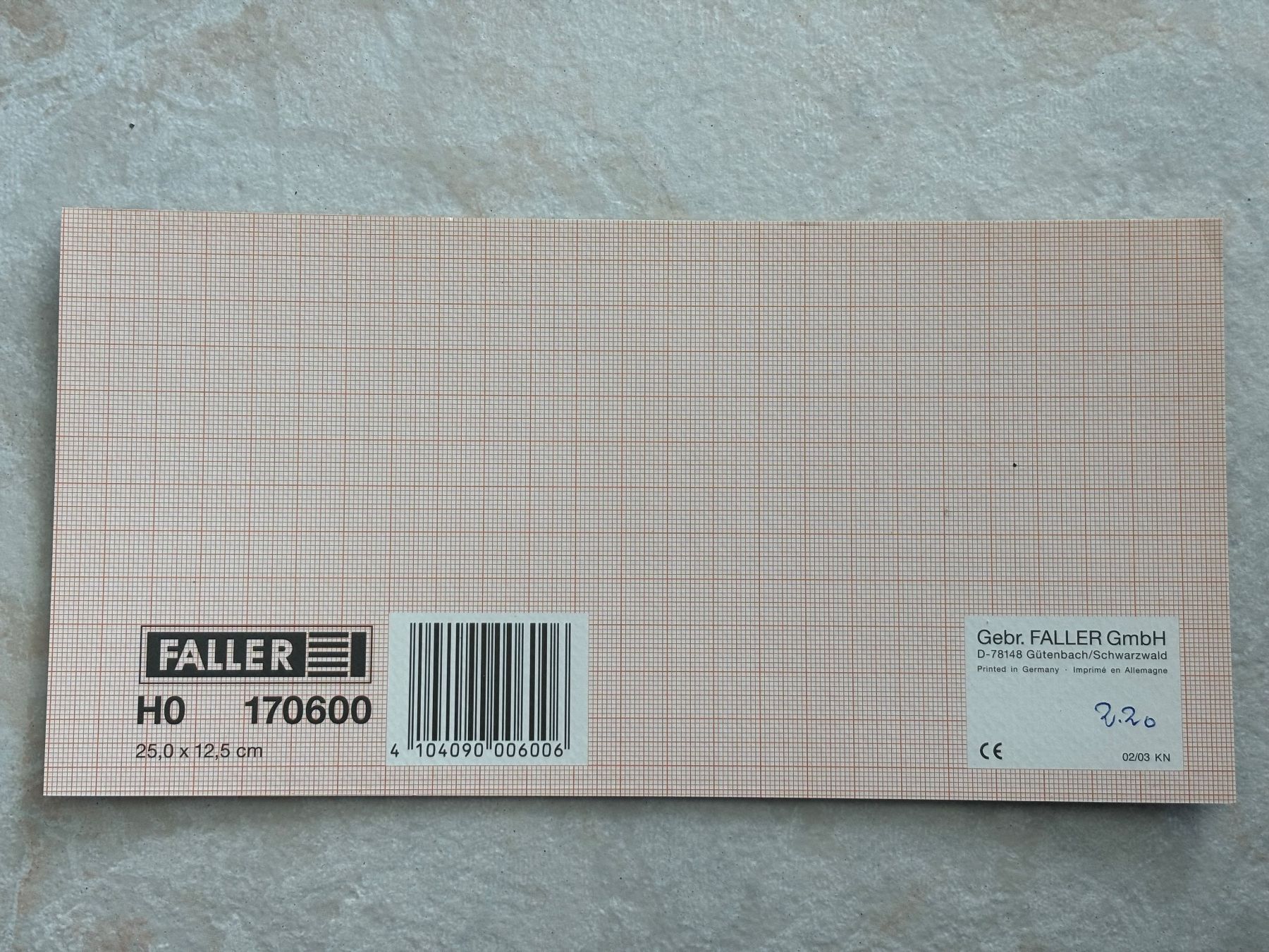 Faller Modellini di ferrovie: Faller 170600 Karton Pflasterstein HO – Nuovo e nell'imballaggio originale da Hauterive NE venduto da eriamch 1