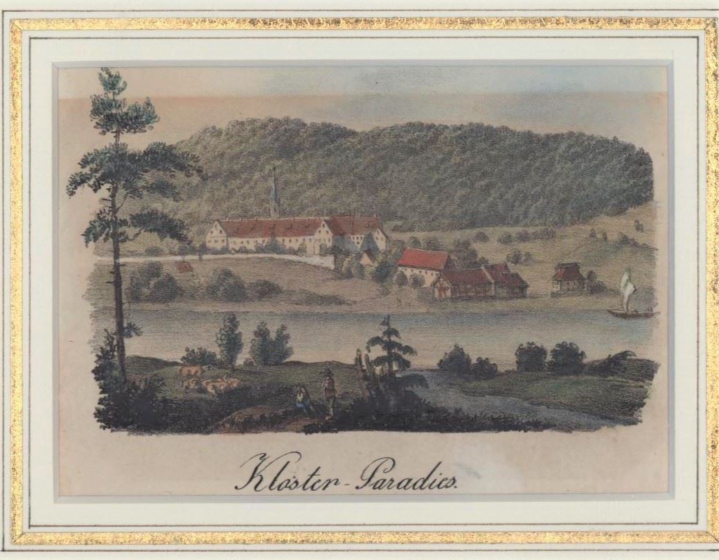 Incisioni: Paradies Kloster Lithographie von Pecht – Usato da Rafz venduto da Helvet32