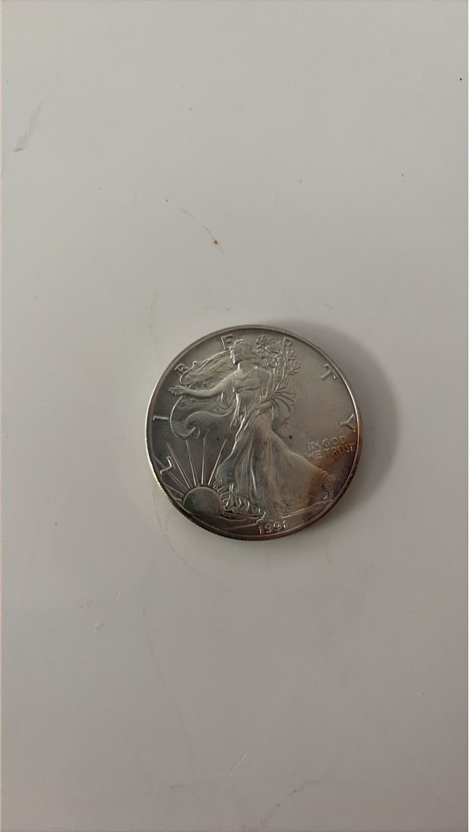Tutti le monete: Silbermuenze American Eagle 1991 unz Blei – Usato da Reichenburg venduto da Theworld