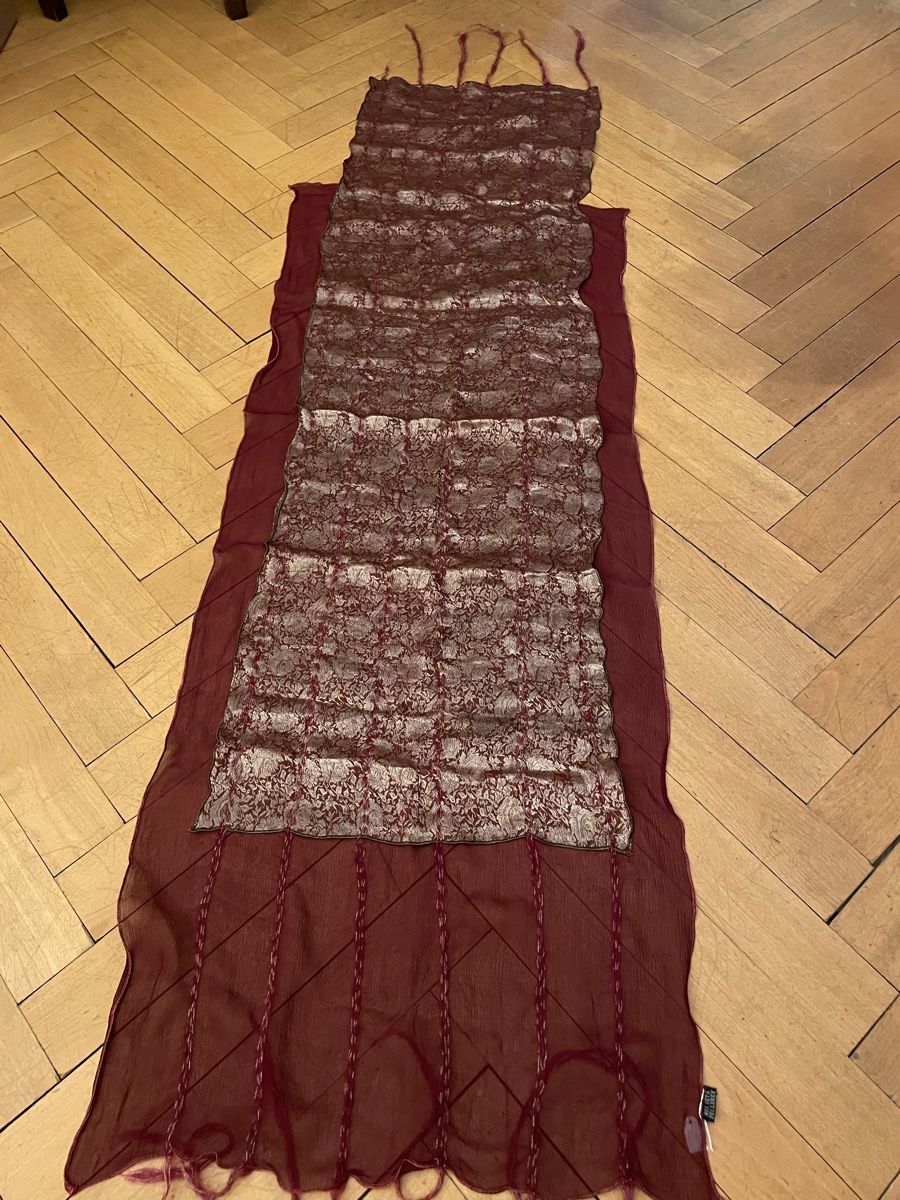 Foulards & écharpes: Elegante sciarpa bordeaux, seta e lurex – D'occasion à Pura par ndo_6zqx