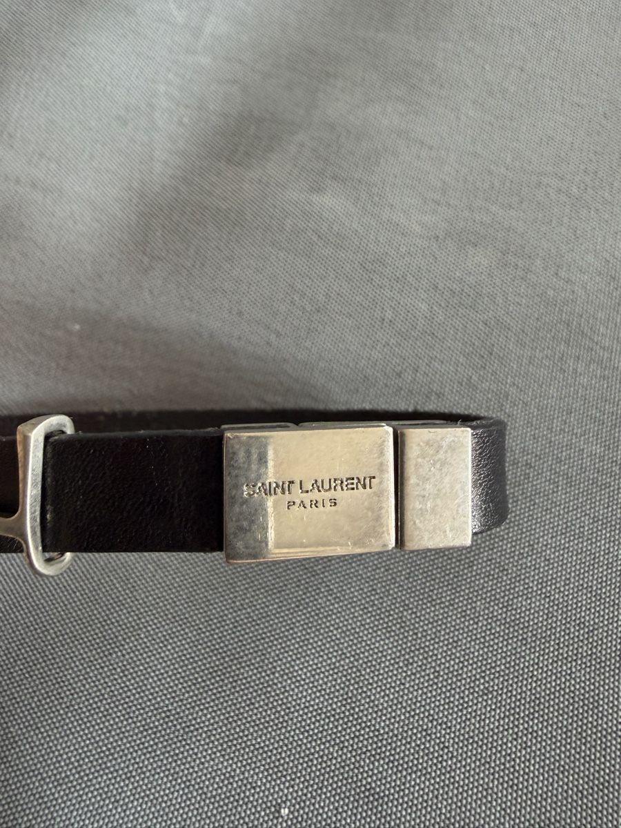 Saint Laurent Bracciali & Braccialetti: Bracciale Saint Laurent Pelle Argento logo YSL – Usato da Lugano venduto da can_xdd8 2
