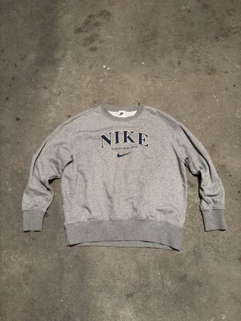Nike Vintage College Stil Grauer Pullover, Top Zustand!