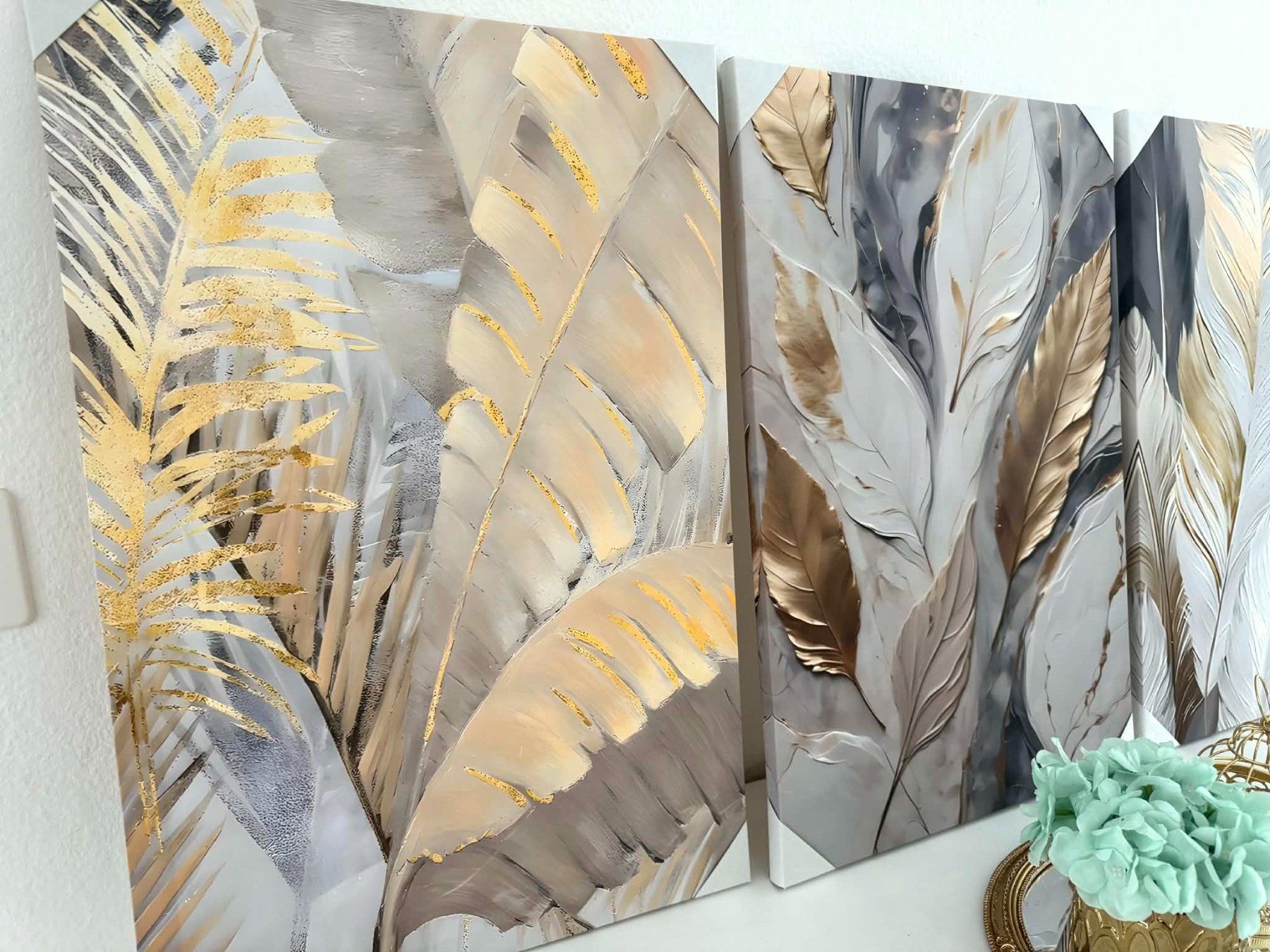 Foto & Immagini: Modernes Wandbild 120x60 cm 3er Set mit Rahmen – Nuovo e nell'imballaggio originale da Bern venduto da MIR-IAM