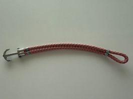 Paul Hewitt Armband, Leder Rosa, Anker Verschluss silbern