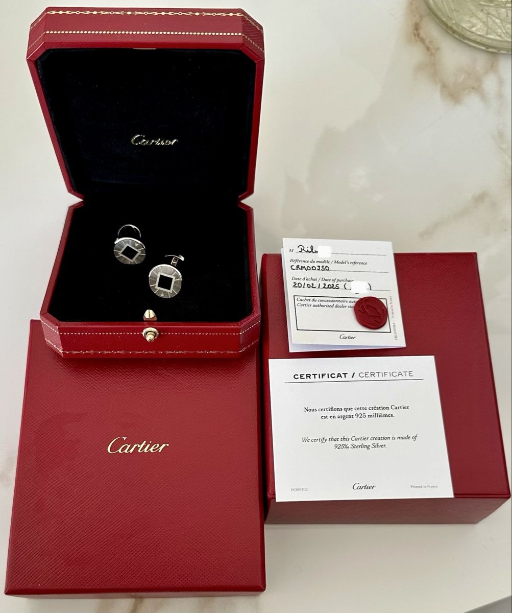 Cartier Gemelli: BOUTONS DE MANCHETTE DE CHEZ CARTIER – Nuovo e nell'imballaggio originale da Lausanne venduto da Ggato 1
