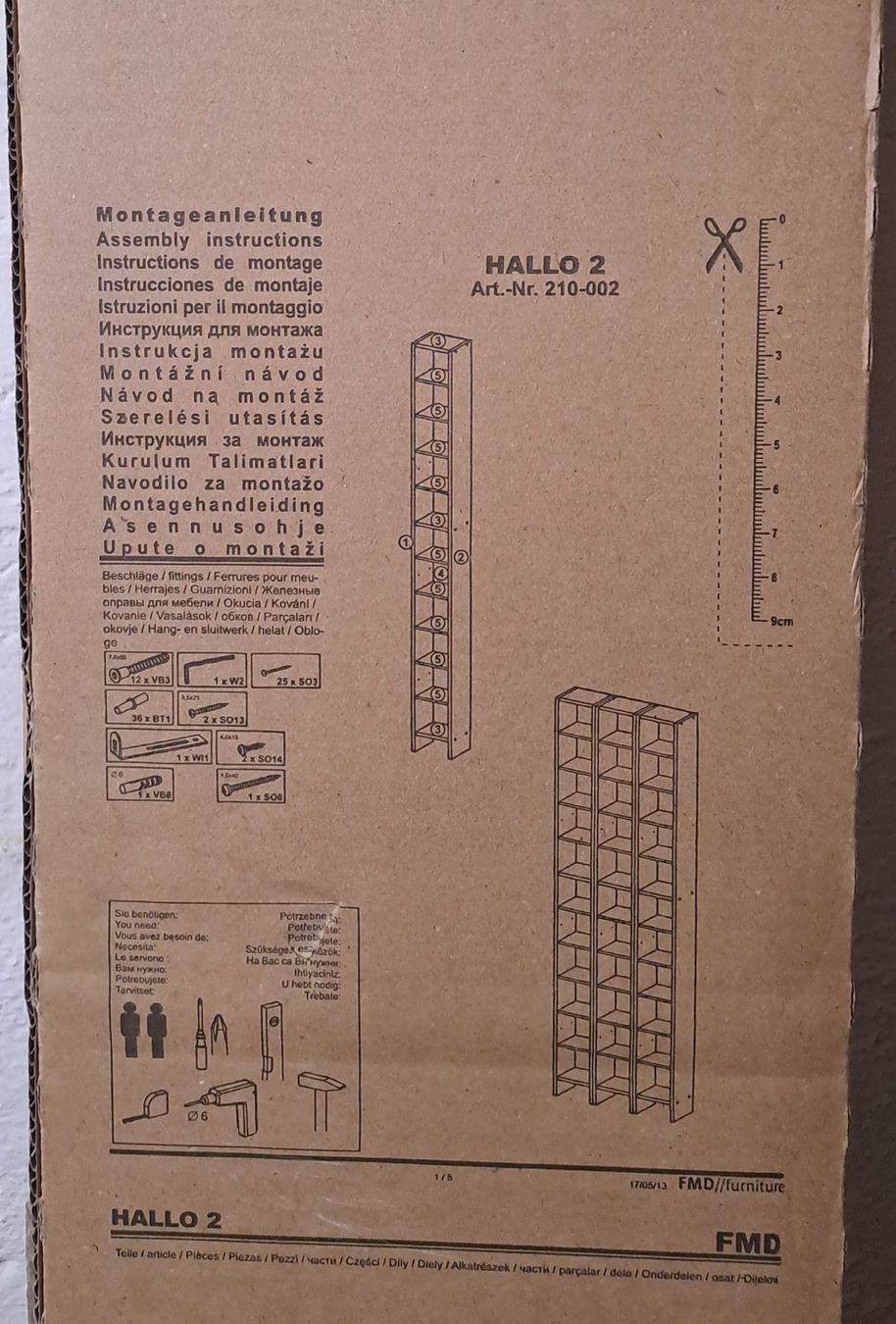Regale: Universalregal 185 x 19.5 x 16.5 cm – Neu und originalverpackt aus Feuerthalen von kigo87 1
