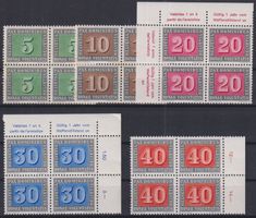 D71) Lot PAX 4.Block 262-266, postfrisch