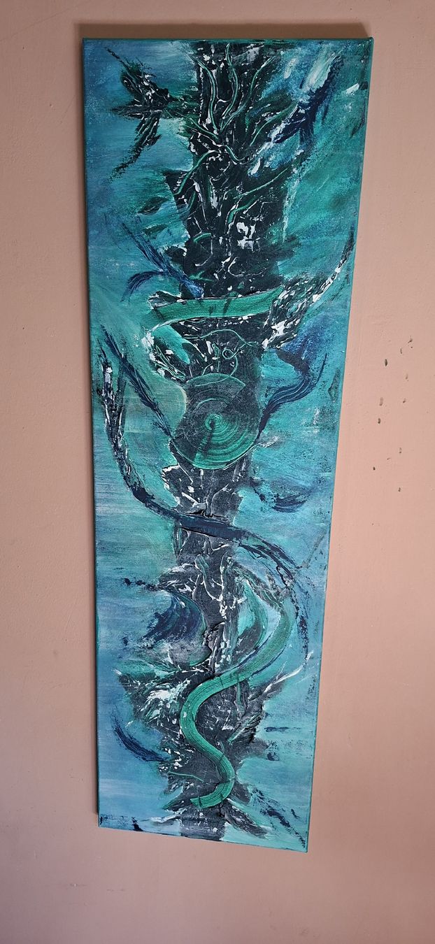 Dipinti: Gemälde " Spirale des Lebens " handmade 30×100 – Nuovo (secondo la descrizione) da Riehen venduto da Steinbock1970 2