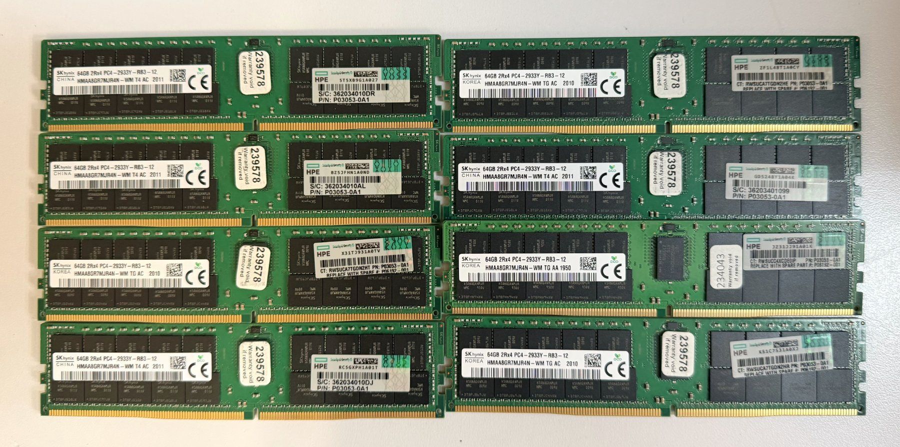 HPE RAM 512GB (8x 64GB) SK Hynix DDR4 - 2933 (Gebraucht) in Oberglatt ...